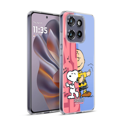Peanuts Halfs And Laughs Snoopy & Charlie Soft Gel Case for Motorola Edge 50 Neo