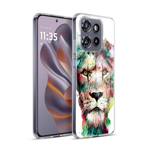 Riza Peker Animals The King Soft Gel Case for Motorola Edge 50 Neo
