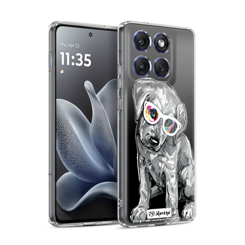 P.D. Moreno Black And White Dogs Labrador Retriever Soft Gel Case for Motorola Edge 70