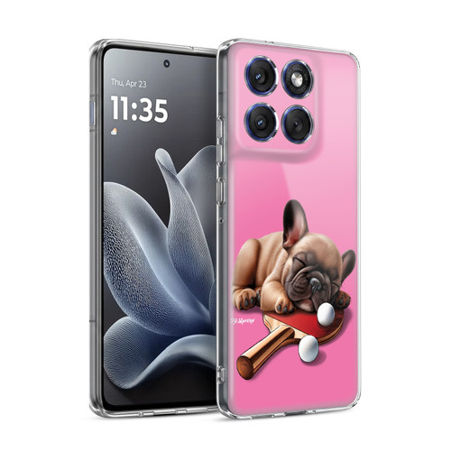 P.D. Moreno Sport Puppies French Bulldog Ping Pong Soft Gel Case for Motorola Edge 70
