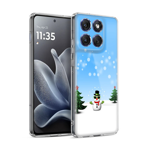 PLdesign Christmas Cool Snowman Soft Gel Case for Motorola Edge 70