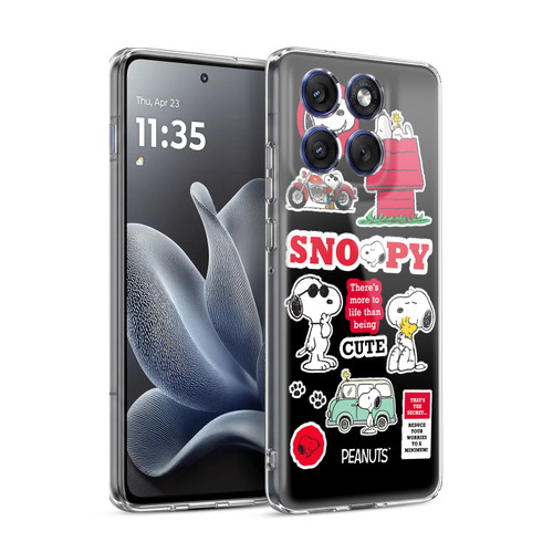 Peanuts Trends Snoopy Sticker Print Soft Gel Case for Motorola Edge 70