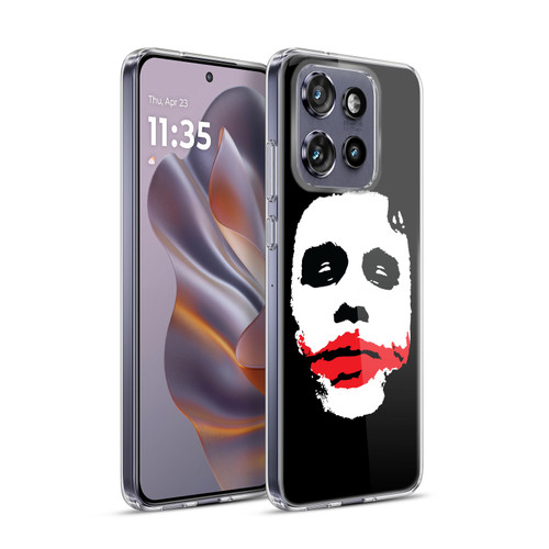 The Dark Knight Character Art Joker Face Soft Gel Case for Motorola Edge 50 Neo