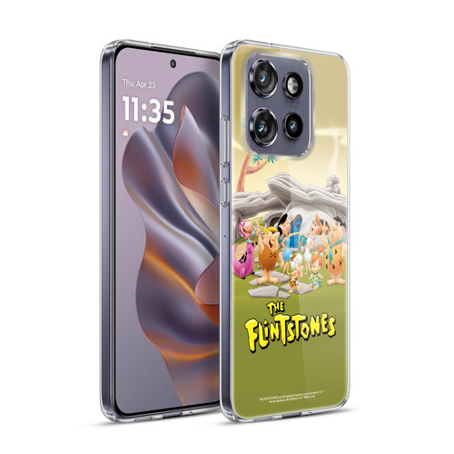The Flintstones Characters Stone House Soft Gel Case for Motorola Edge 50 Neo