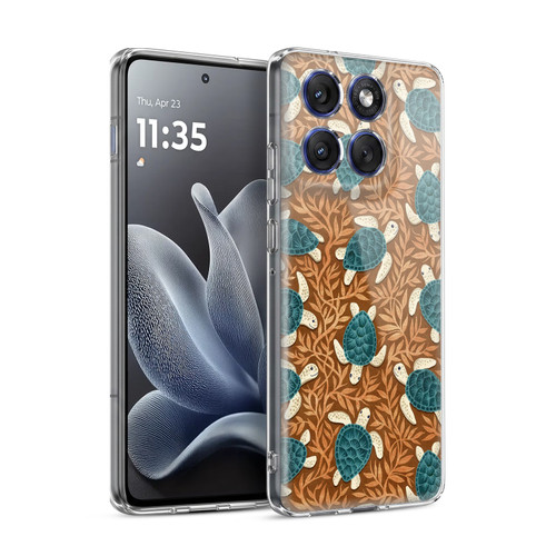 Micklyn Le Feuvre Flora And Fauna Tiny Turtle Treasures Soft Gel Case for Motorola Edge 70