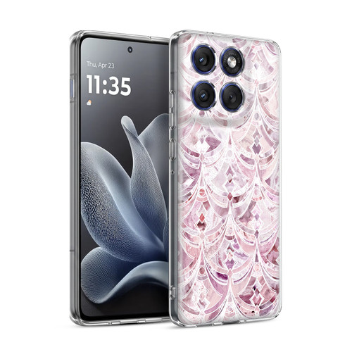 Micklyn Le Feuvre Marble Patterns Berry Frosting Art Deco Pattern Soft Gel Case for Motorola Edge 70