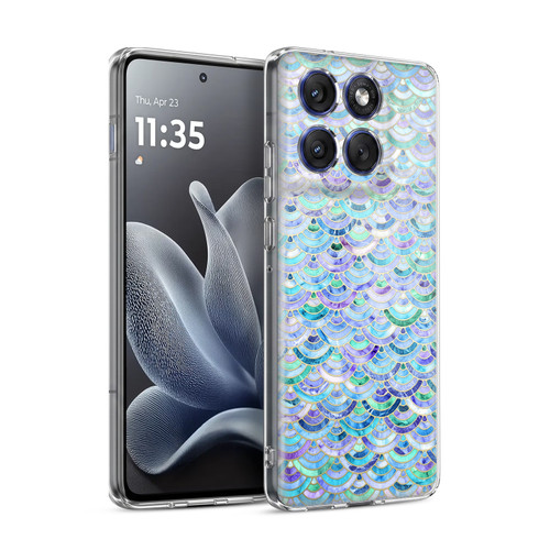 Micklyn Le Feuvre Marble Patterns Mosaic In Sapphire And Emerald Soft Gel Case for Motorola Edge 70