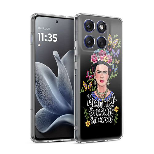Frida Kahlo Art & Quotes Beautiful Woman Soft Gel Case for Motorola Edge 70