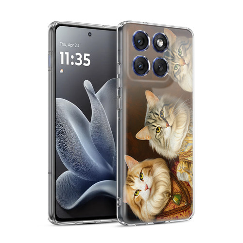 Michael David Ward Animals Fancy Cats Soft Gel Case for Motorola Edge 70