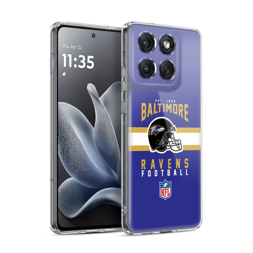 NFL Baltimore Ravens Graphics Helmet Typography Soft Gel Case for Motorola Edge 70
