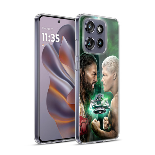 WWE Wrestlemania 40 Roman Vs Cody Soft Gel Case for Motorola Edge 50 Neo