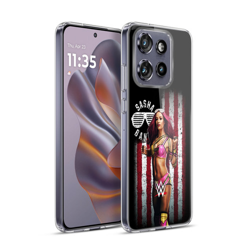 WWE American Flag Superstars Sasha Banks Soft Gel Case for Motorola Edge 50 Neo