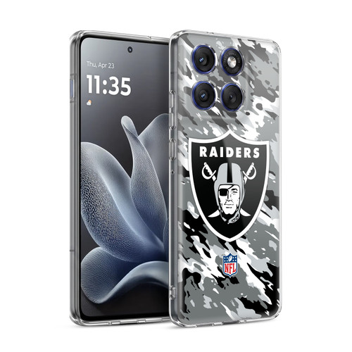 NFL Las Vegas Raiders Logo Camou Soft Gel Case for Motorola Edge 70