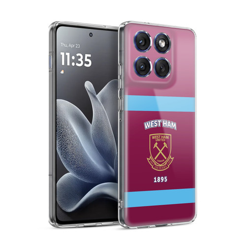West Ham United FC 125 Year Anniversary 1895 Claret Crest Soft Gel Case for Motorola Edge 70