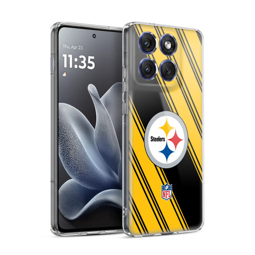 NFL Pittsburgh Steelers Artwork Stripes Soft Gel Case for Motorola Edge 70
