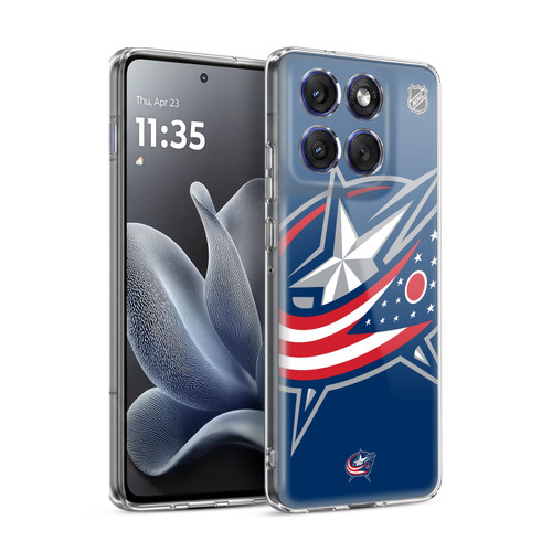 NHL Columbus Blue Jackets Oversized Soft Gel Case for Motorola Edge 70