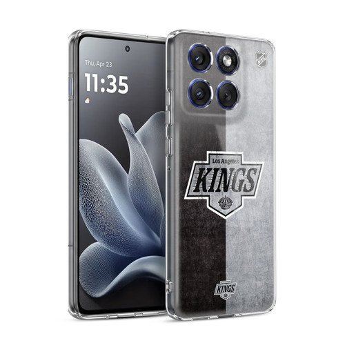 NHL Los Angeles Kings Half Distressed Soft Gel Case for Motorola Edge 70