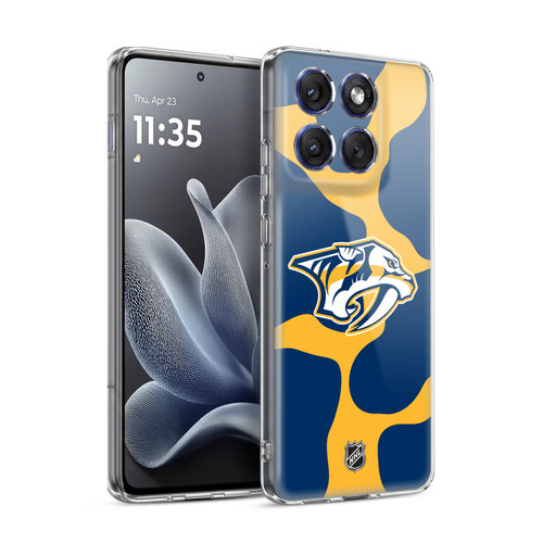 NHL Nashville Predators Cow Pattern Soft Gel Case for Motorola Edge 70