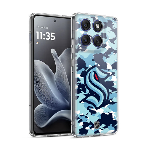 NHL Seattle Kraken Camouflage Soft Gel Case for Motorola Edge 70