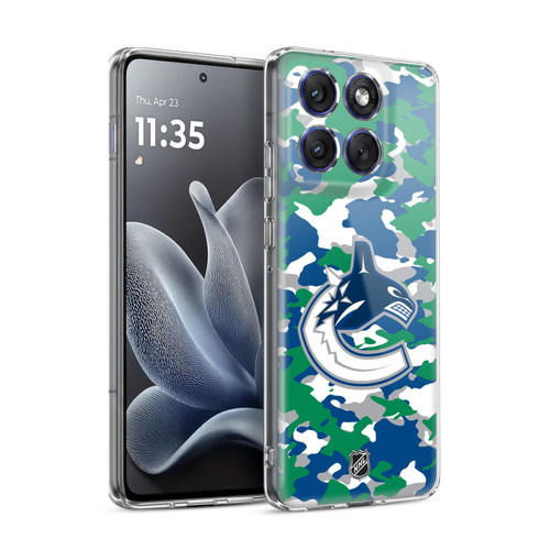 NHL Vancouver Canucks Camouflage Soft Gel Case for Motorola Edge 70