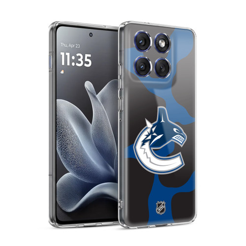 NHL Vancouver Canucks Cow Pattern Soft Gel Case for Motorola Edge 70