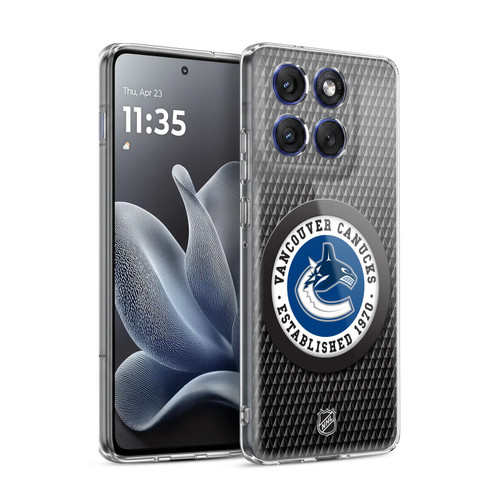 NHL Vancouver Canucks Puck Texture Soft Gel Case for Motorola Edge 70