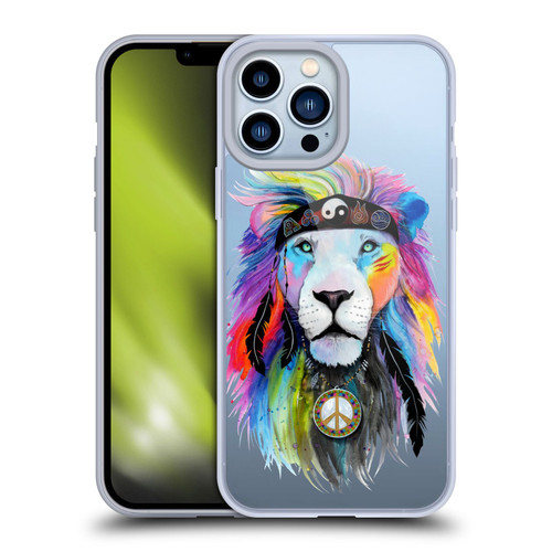 Pixie Cold Cats Hippy Lion Soft Gel Case for Apple iPhone 13 Pro Max