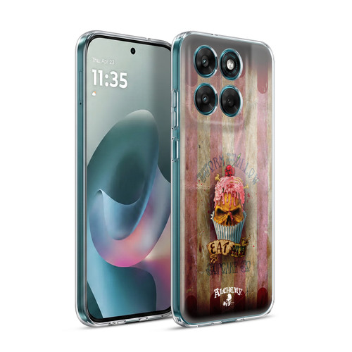 Alchemy Gothic Skull Eat Me Cupcake Soft Gel Case for Motorola Moto G77