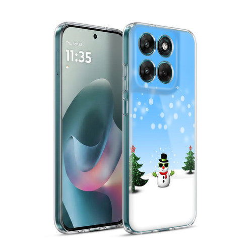 PLdesign Christmas Cool Snowman Soft Gel Case for Motorola Moto G77