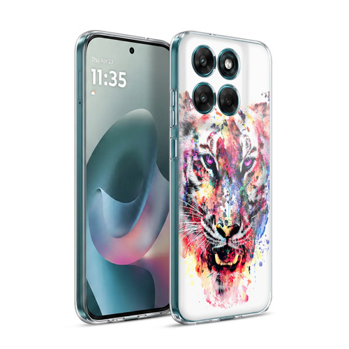 Riza Peker Animals Eye Of The Tiger Soft Gel Case for Motorola Moto G77