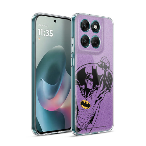 Batman DC Comics Logos Purple Soft Gel Case for Motorola Moto G77