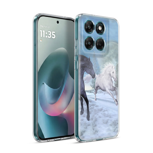 Simone Gatterwe Horses Freedom In The Snow Soft Gel Case for Motorola Moto G77