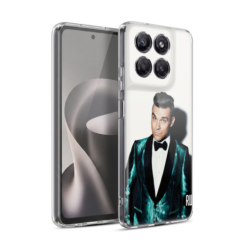 Robbie Williams Calendar White Background Soft Gel Case for Motorola Moto G37 Power