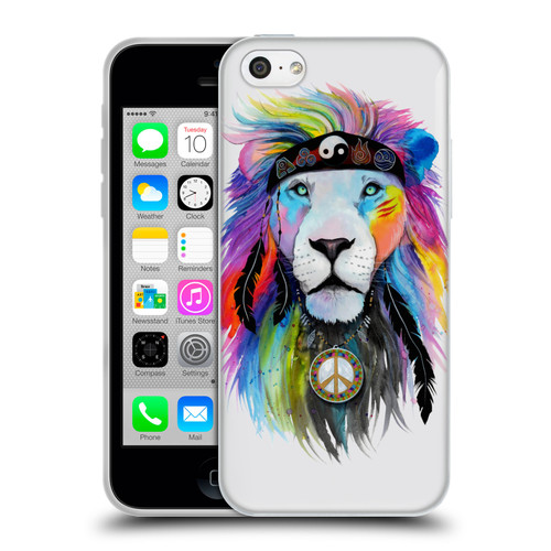 Pixie Cold Cats Hippy Lion Soft Gel Case for Apple iPhone 5c