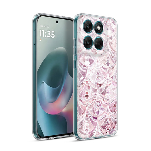 Micklyn Le Feuvre Marble Patterns Berry Frosting Art Deco Pattern Soft Gel Case for Motorola Moto G77