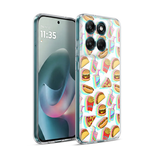 Micklyn Le Feuvre Patterns 2 Rainbow Fast Food Soft Gel Case for Motorola Moto G77