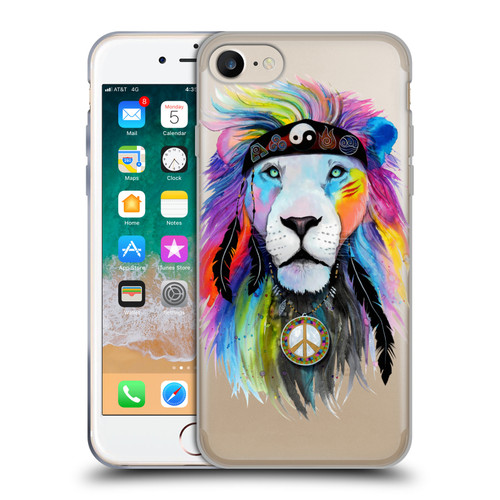 Pixie Cold Cats Hippy Lion Soft Gel Case for Apple iPhone 7 / 8 / SE 2020 & 2022