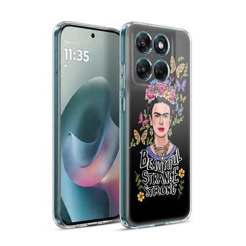 Frida Kahlo Art & Quotes Beautiful Woman Soft Gel Case for Motorola Moto G77