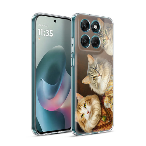 Michael David Ward Animals Fancy Cats Soft Gel Case for Motorola Moto G77