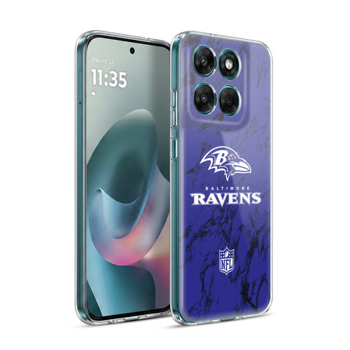 NFL Baltimore Ravens Graphics Coloured Marble Soft Gel Case for Motorola Moto G77