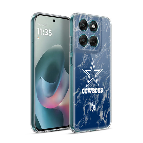 NFL Dallas Cowboys Graphics Coloured Marble Soft Gel Case for Motorola Moto G77