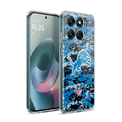 NFL Detroit Lions Graphics Digital Camouflage Soft Gel Case for Motorola Moto G77