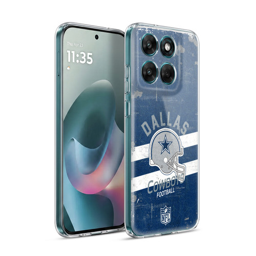 NFL Dallas Cowboys Logo Art Helmet Distressed Soft Gel Case for Motorola Moto G77