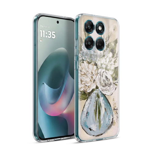 Haley Bush Floral Painting Blue And White Vase Soft Gel Case for Motorola Moto G77
