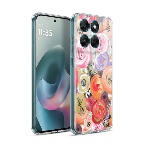 Haley Bush Floral Painting Colorful Soft Gel Case for Motorola Moto G77