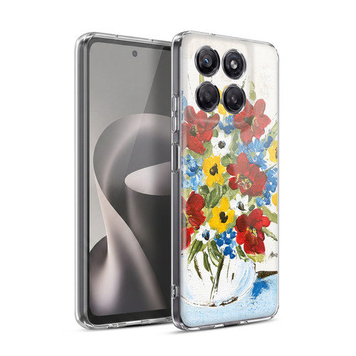 Haley Bush Floral Painting Patriotic Soft Gel Case for Motorola Moto G37 Power