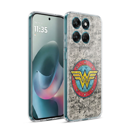 Wonder Woman DC Comics Vintage Art Comics Logo Soft Gel Case for Motorola Moto G77