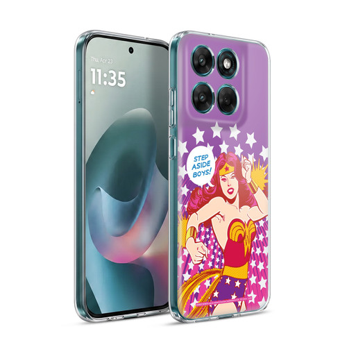Wonder Woman DC Comics Vintage Art Step Aside Soft Gel Case for Motorola Moto G77