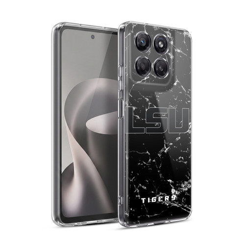 Louisiana State University LSU Louisiana State University LSU Black And White Marble Soft Gel Case for Motorola Moto G37 Power