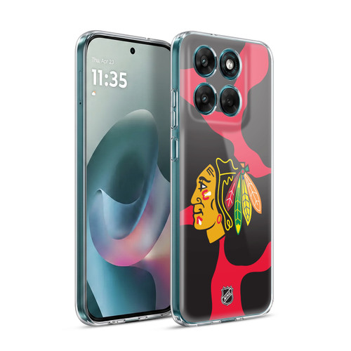 NHL Chicago Blackhawks Cow Pattern Soft Gel Case for Motorola Moto G77